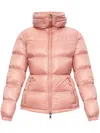Moncler Fitted Waist Stand-up Collar Down Jacket In Multicolor
