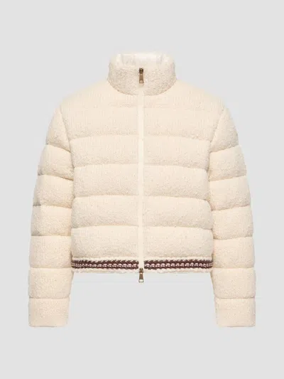 Moncler Women's Down-filled Cardigan In Cotton In Brown