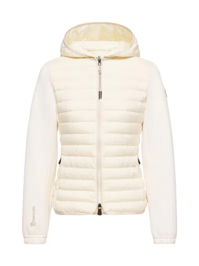 Moncler Women's Down-filled Zip-up Hoodie Cardigan In White