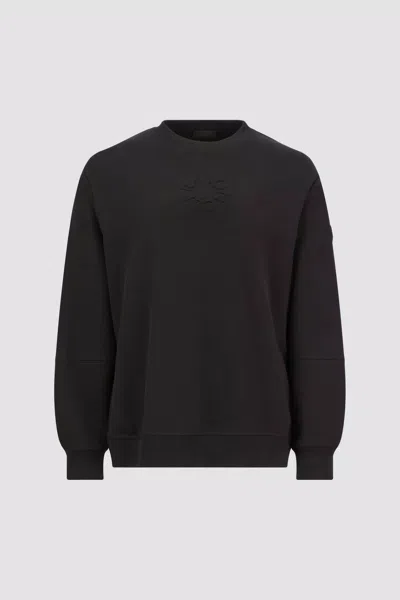 Moncler Women Embossed Logo Sweatshirt In Black
