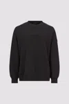 Moncler Women Sweatshirt With Embossed Logo In Black