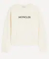 Moncler Women's Embroidered Logo Sweatshirt In White
