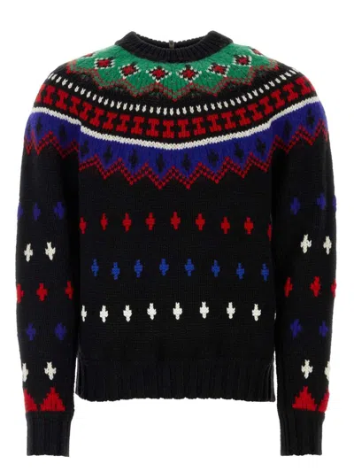 Moncler Women's Embroidered Wool Blend Tricot Sweater