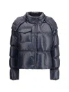 Moncler Women Erea Down Jacket In Blue