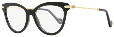 Moncler Women's Eyeglasses Ml5018 001 Shiny Black/gold 53mm In Multi