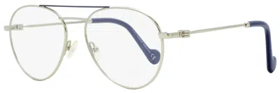 Moncler Women's Eyeglasses Ml5023 016 Palladium/dark Blue 54mm In Multi