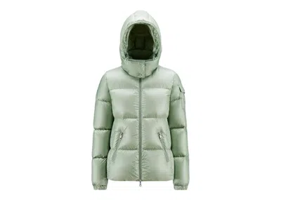 Pre-owned Moncler Women's Fourmine Short Down Jacket In Mint Green