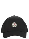Moncler Gabardine Baseball Cap In Black