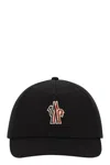 Moncler Grenoble Gabardine Baseball Cap In Black