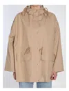 Moncler Gaillon Hooded Cotton Parka Beige In Beige