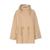 Moncler Women Gaillon Short Parka With Hood In Neutral