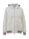 Moncler Gamme Rouge Macramé Jacket In Gray
