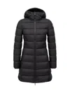 Moncler Gresillon Water Resistant Down Long Coat In Black