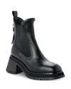 Moncler Gigi Embellished Leather Chelsea Boots In Black