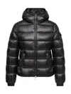 Moncler Long-sleeved Down Jacket In Black