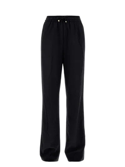 MONCLER WOMEN'S GRAPHITE WOOL BLEND PANT