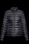 Moncler Technical Padded Down Jacket In Black