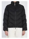 Moncler Grignan Diagonal-quilted Short Down Jacket Black In Black