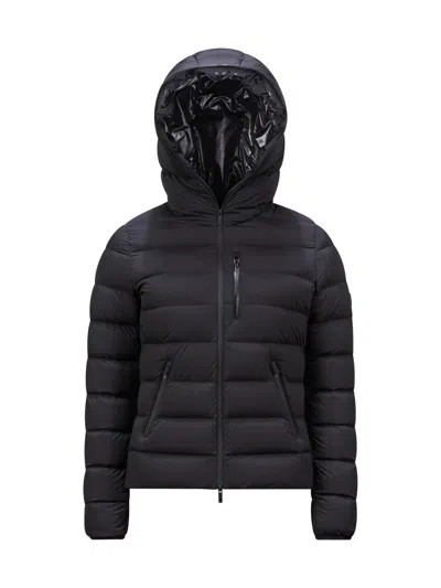 Moncler Women's Herbe Hooded Short Down Jacket In Black