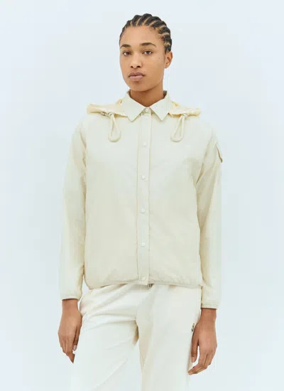Moncler Women Hooded Shirt Down Jacket In Multicolor