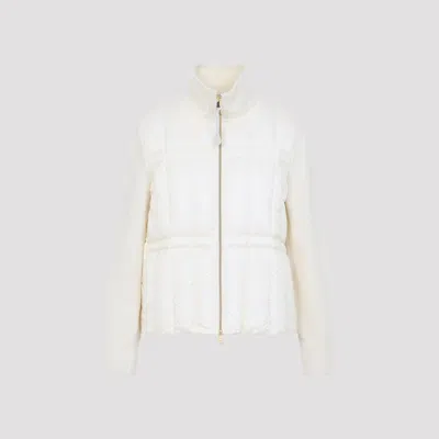 Moncler Women's Hybrid Puffer Cardigan Jacket In White