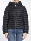 Moncler Puffer Jacket With Metal Zip Fastener And Hood In Black
