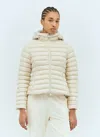 Moncler Ivory Ige Short Hooded Down Jacket In Multicolor