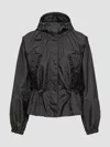 Moncler Imaginaire Short Nylon Canvas Parka In Black