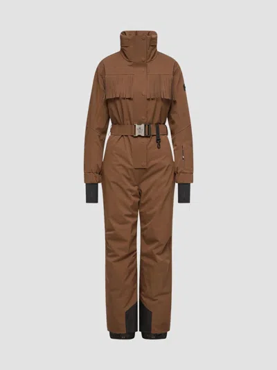 Moncler Women's Insulated Ski Suit In Brown