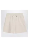 Moncler Logo Patch Track Shorts In White