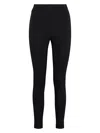 Moncler Grenoble Black Leggings With Zipped Pocket In Stretch Polyamide Woman In Black