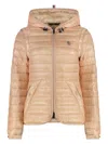 Moncler Karura 2-in-1 Hooded Short Down Jacket In Pink