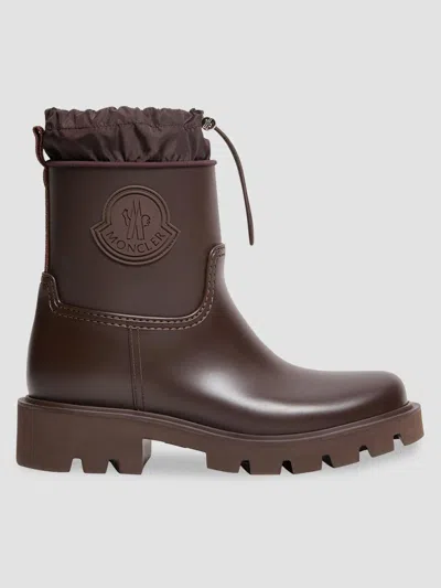 Moncler Kickstream Drawstring-fastening Rain Boots In Animal Print