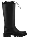 Moncler Kickstream High Rain Boots, Women, Black, Size: 41 In Black