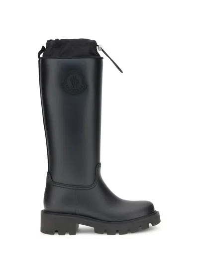 Moncler Women Kickstream High Rain Boots In Black