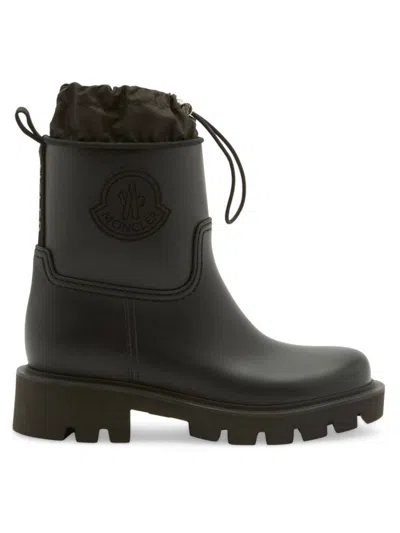 Moncler Kickstream Calf Height Rain Boots In Animal Print