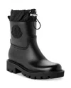 Moncler Kickstream Rubber Wellington Ankle Boots In Black