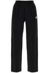 Moncler Mid-rise Striped Wide-leg Track Pants In Nero