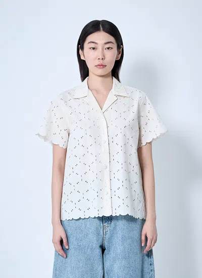 Moncler Women Lace Button-down Shirt