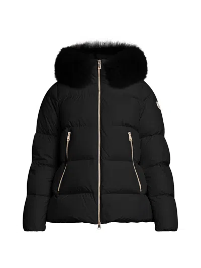 Moncler Women's Laichefur Puffer Jacket In Black