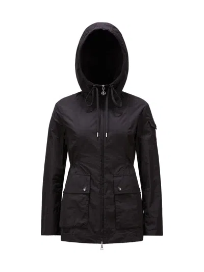 Moncler Leandro Hooded Parka Jacket In Black