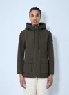 Moncler Leandro Short Parka Jacket In Brown