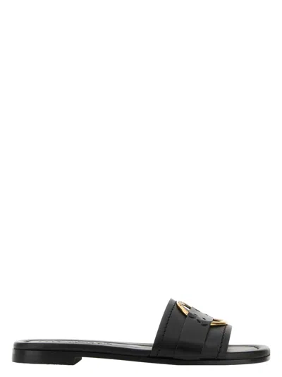Moncler Women's Leather Bell Slippers Sandal