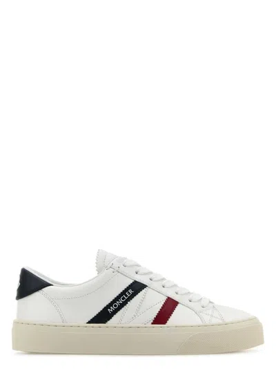 MONCLER WOMEN'S LEATHER MONACO 2 SNEAKERS