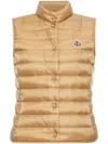 Moncler Logo-patch Mock-neck Down Gilet In Multicolor