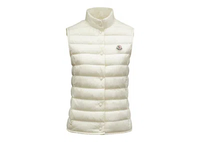 Pre-owned Moncler Women's Liane Vest In Silk White
