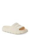 Moncler Ivory Eva Quilted Lilo Sliders In Natural