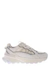 Moncler Breathable Mesh Panel Low-top Sneakers In Panna