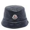 Moncler Diamond Quilted Nylon Bucket Hat In Blue