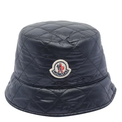Moncler Women Logo Bucket Hat In Blue